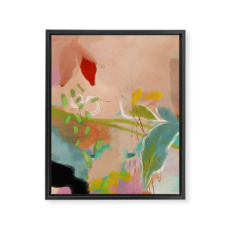 plants in my summer garden / abstraction Framed Canvas Print Gallery Image 6