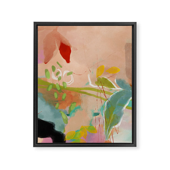 plants in my summer garden / abstraction Framed Canvas Print Gallery Image 1