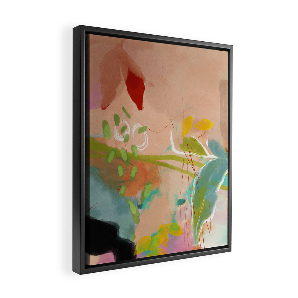 plants in my summer garden / abstraction Framed Canvas Print Gallery Image 2
