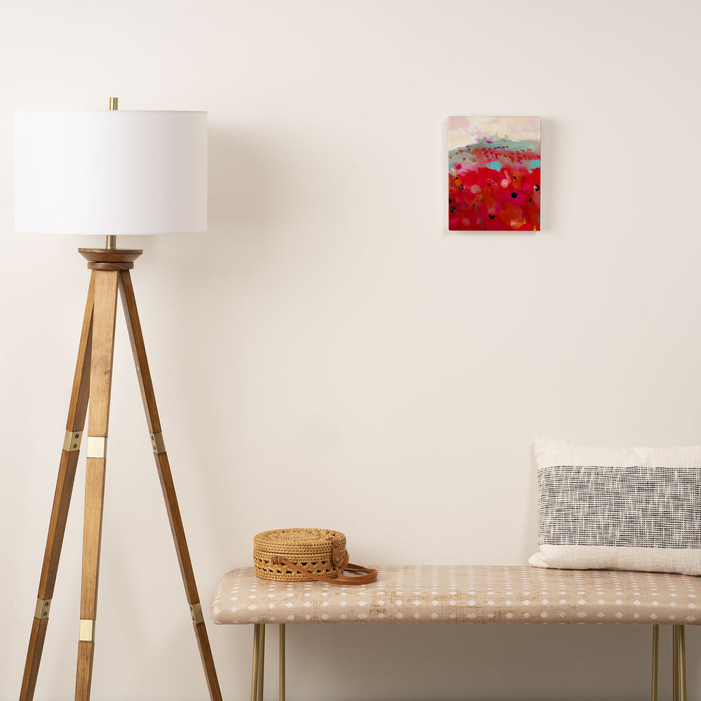 red poppies field abstract Canvas Print Gallery Image 2