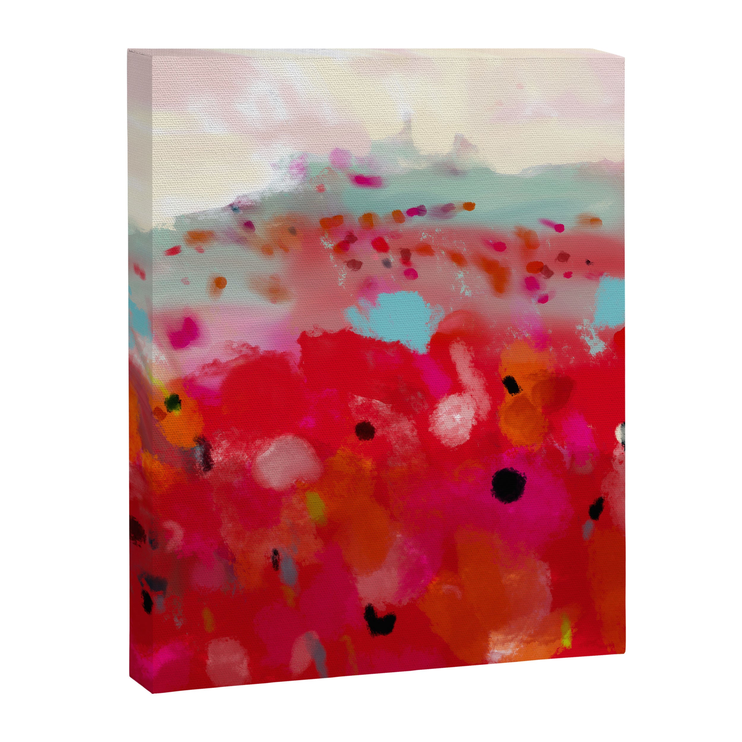 red poppies field abstract Canvas Print Gallery Image 8