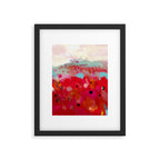 red poppies field abstract Framed Art Print Gallery Image 6