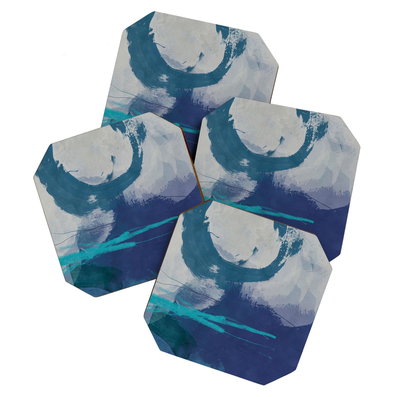 sea ocean abstract art 2021 3 Coaster Gallery Image 1