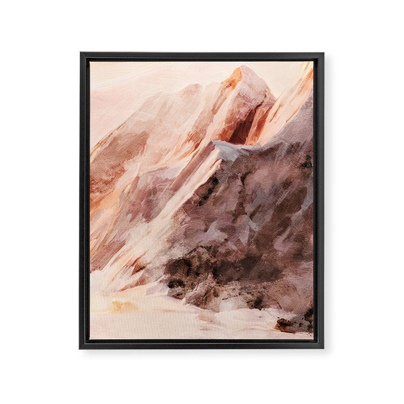 snow mountains landscape Framed Canvas Print Gallery Image 6