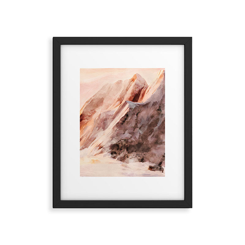 snow mountains landscape Framed Art Print Gallery Image 5