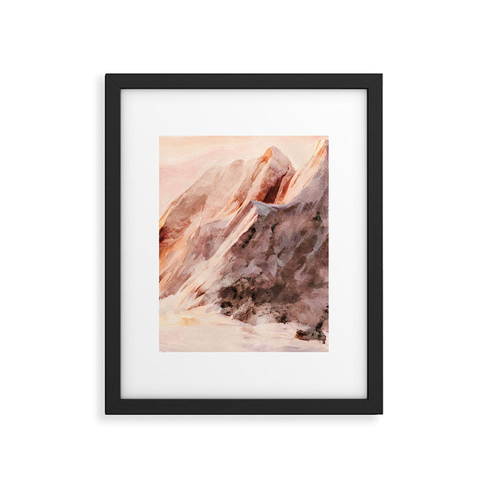 snow mountains landscape Framed Art Print Gallery Image 1