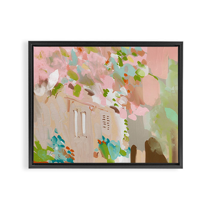 southern europe sun France Italy abstract painting Framed Canvas Print Gallery Image 1