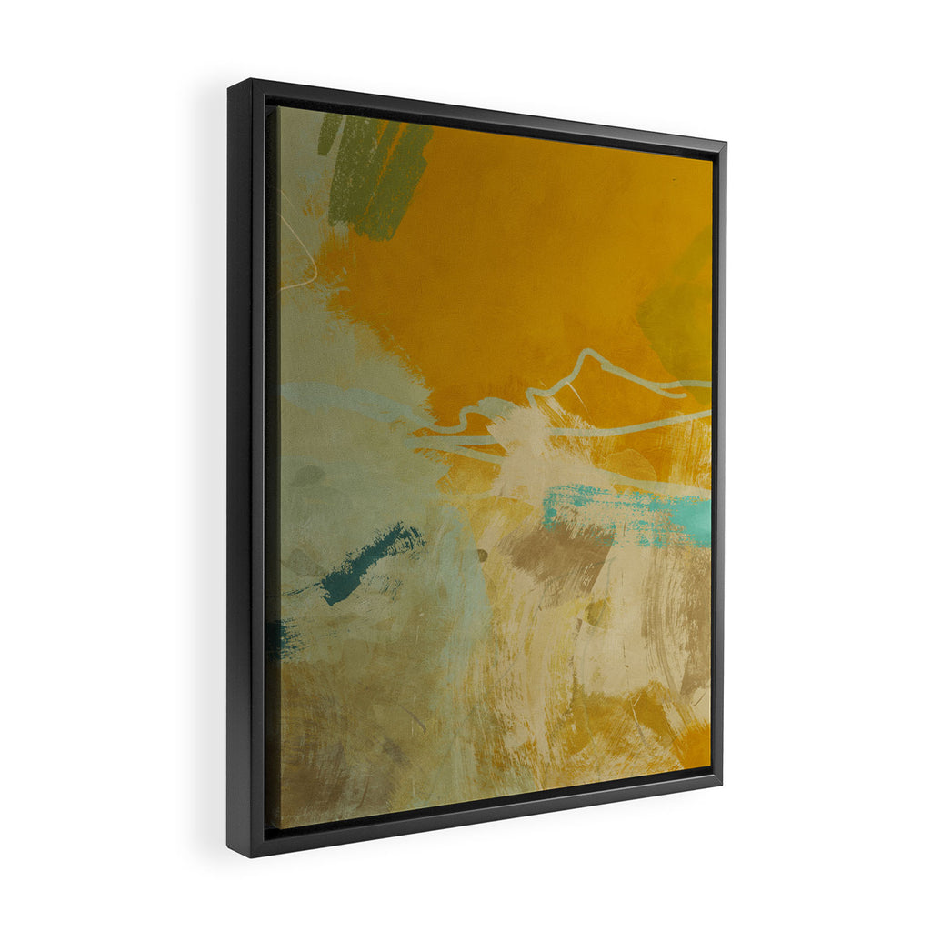 summer green abstract art 2 Framed Canvas Print Gallery Image 2