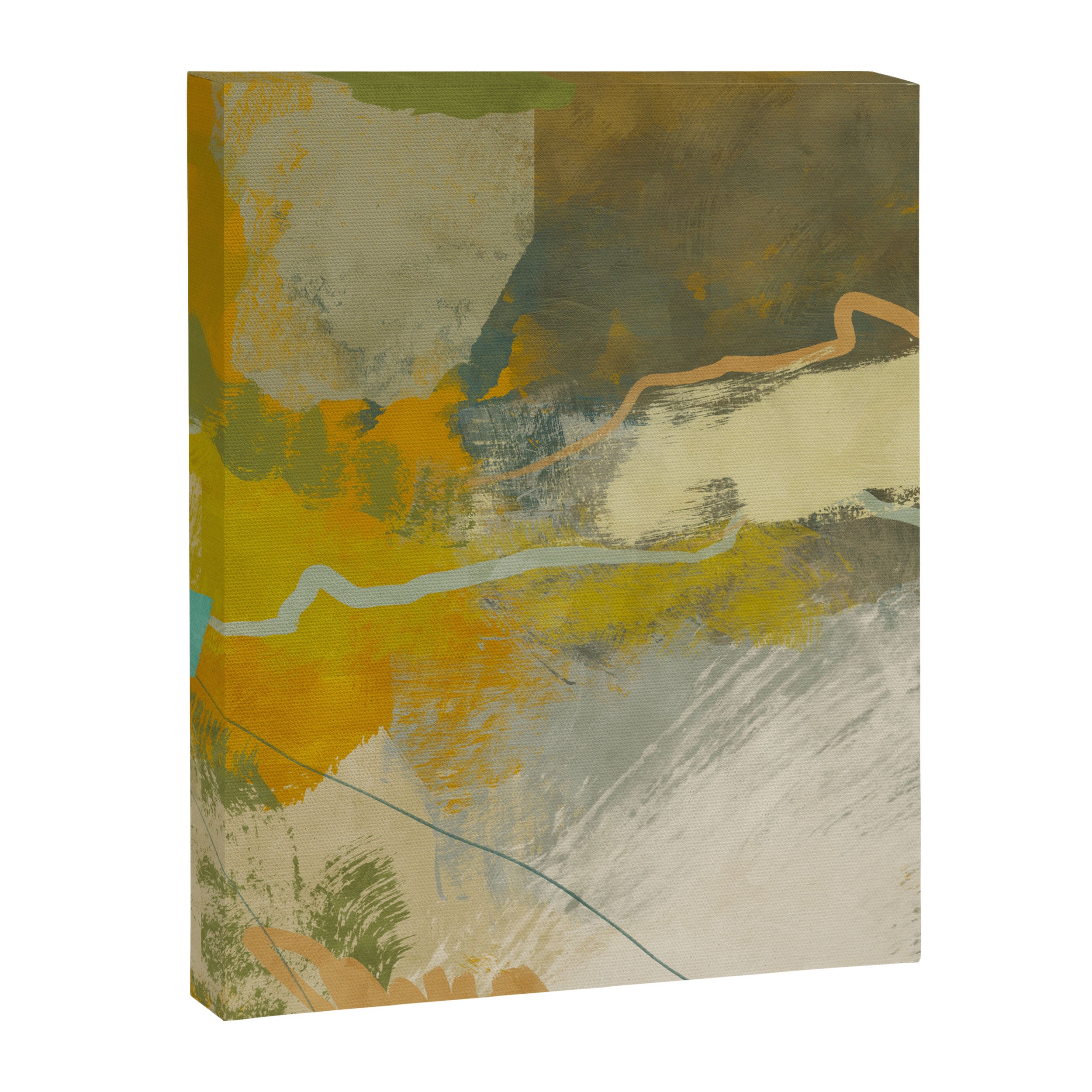 summer green abstract art 3 Canvas Print Gallery Image 6
