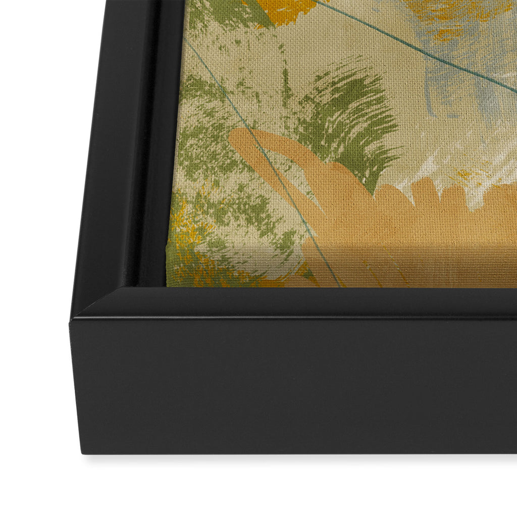 summer green abstract art 3 Framed Canvas Print Gallery Image 3
