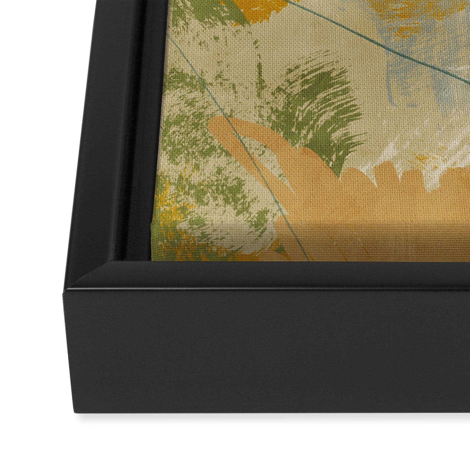 summer green abstract art 3 Framed Canvas Print Gallery Image 3