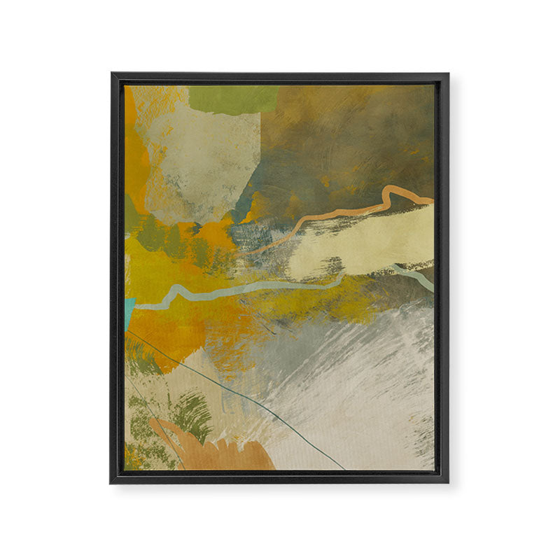 summer green abstract art 3 Framed Canvas Print Gallery Image 6