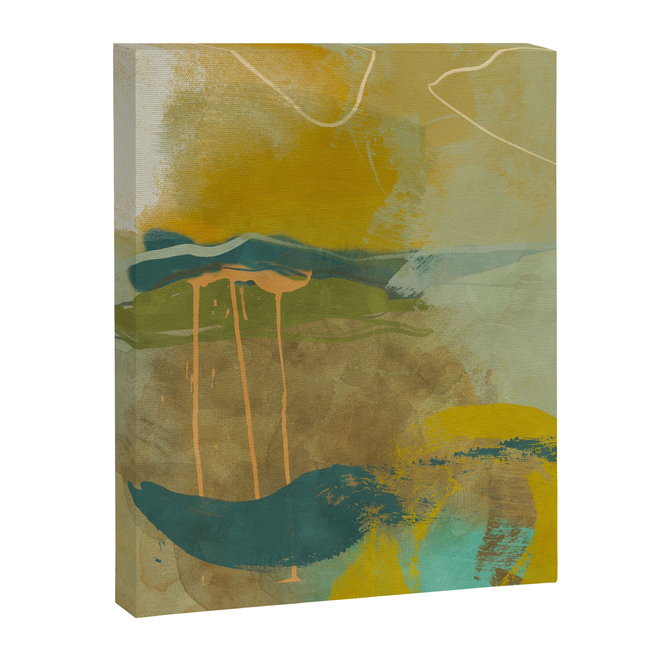 summer green abstract art Canvas Print Gallery Image 6