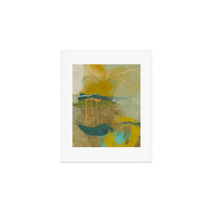 summer green abstract art Art Print Gallery Image 1