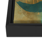 summer green abstract art Framed Canvas Print Gallery Image 3