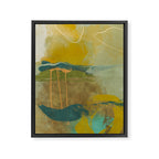 summer green abstract art Framed Canvas Print Gallery Image 6