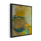 summer green abstract art Framed Canvas Print Gallery Image 2
