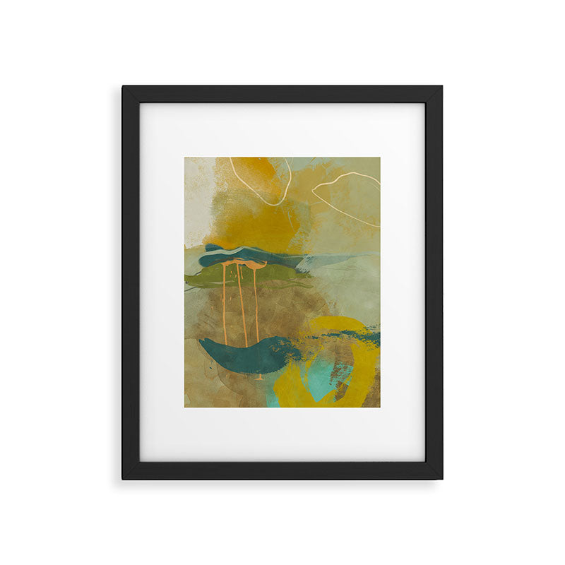 summer green abstract art Framed Art Print Gallery Image 5