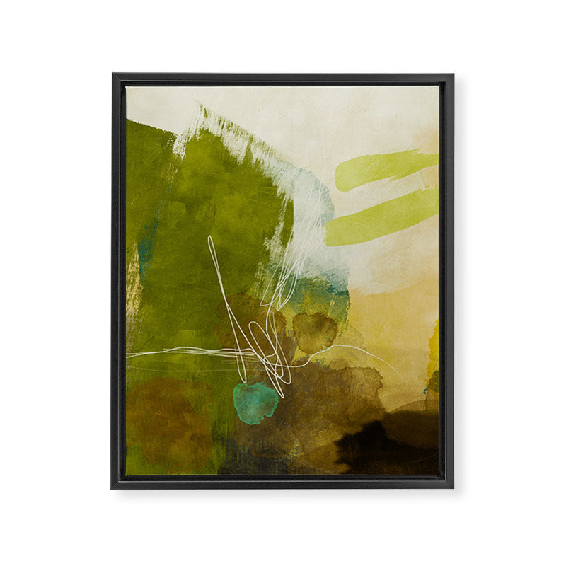summer landscape 1 triptych abstract art Framed Canvas Print Gallery Image 6