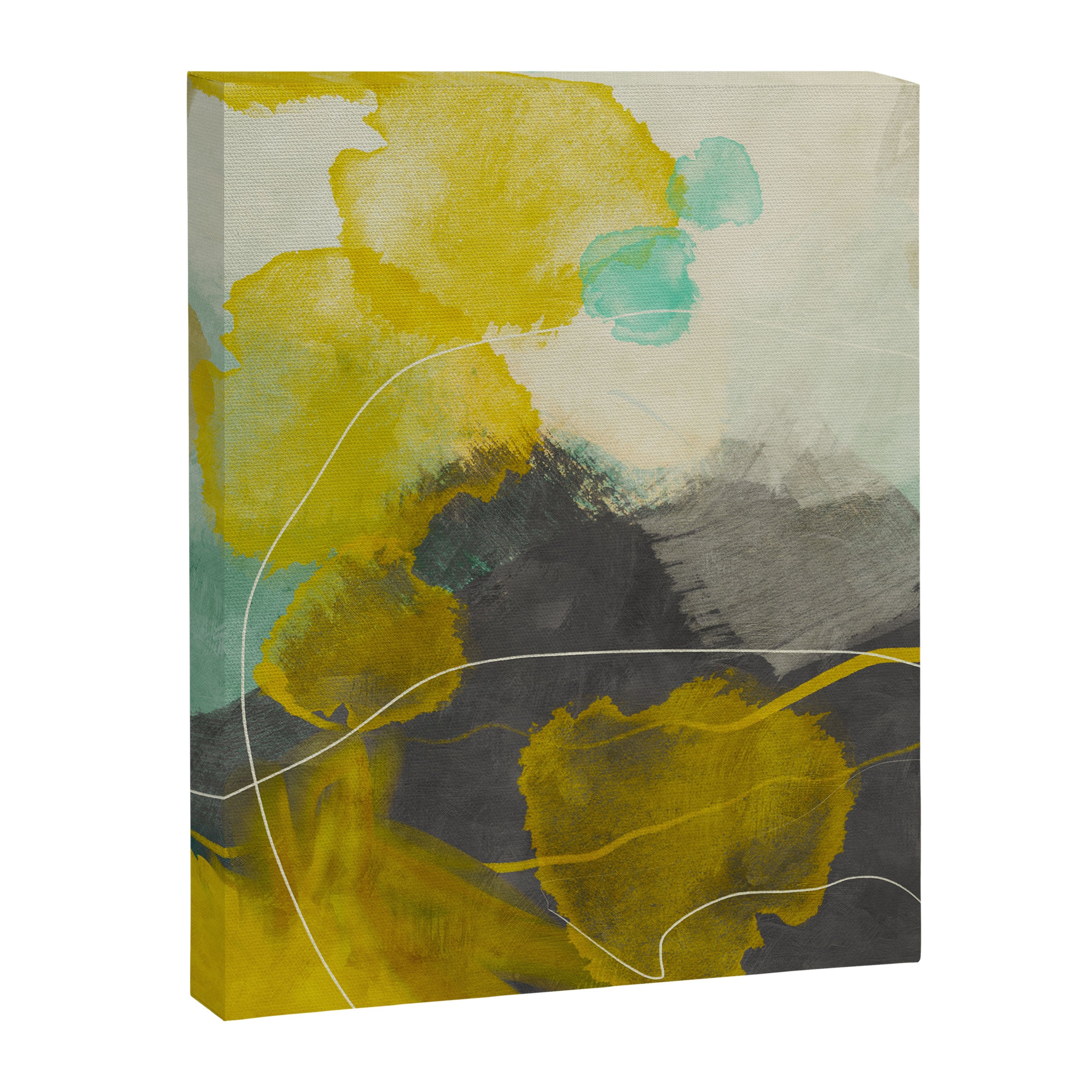 summer landscape triptych 3 abstract art Canvas Print Gallery Image 6
