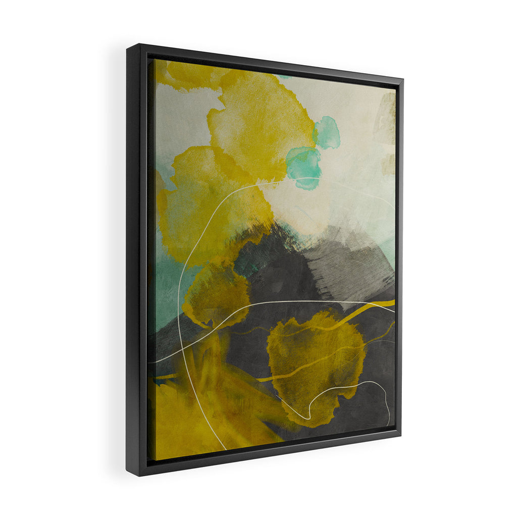summer landscape triptych 3 abstract art Framed Canvas Print Gallery Image 2