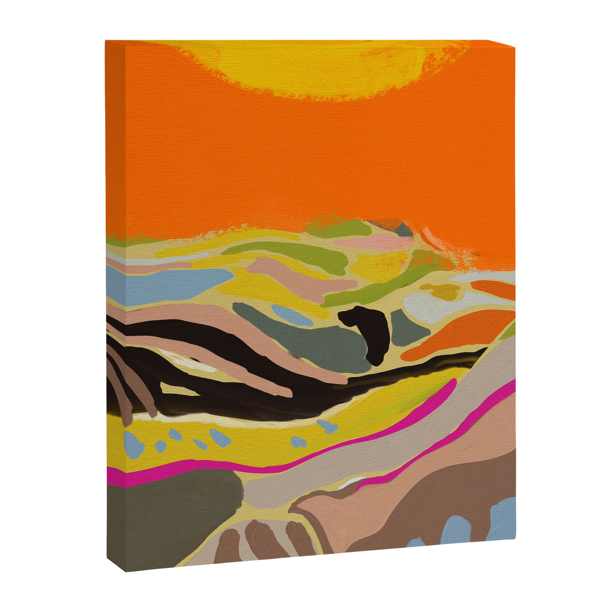 sun hills abstract landscape Canvas Print Gallery Image 6