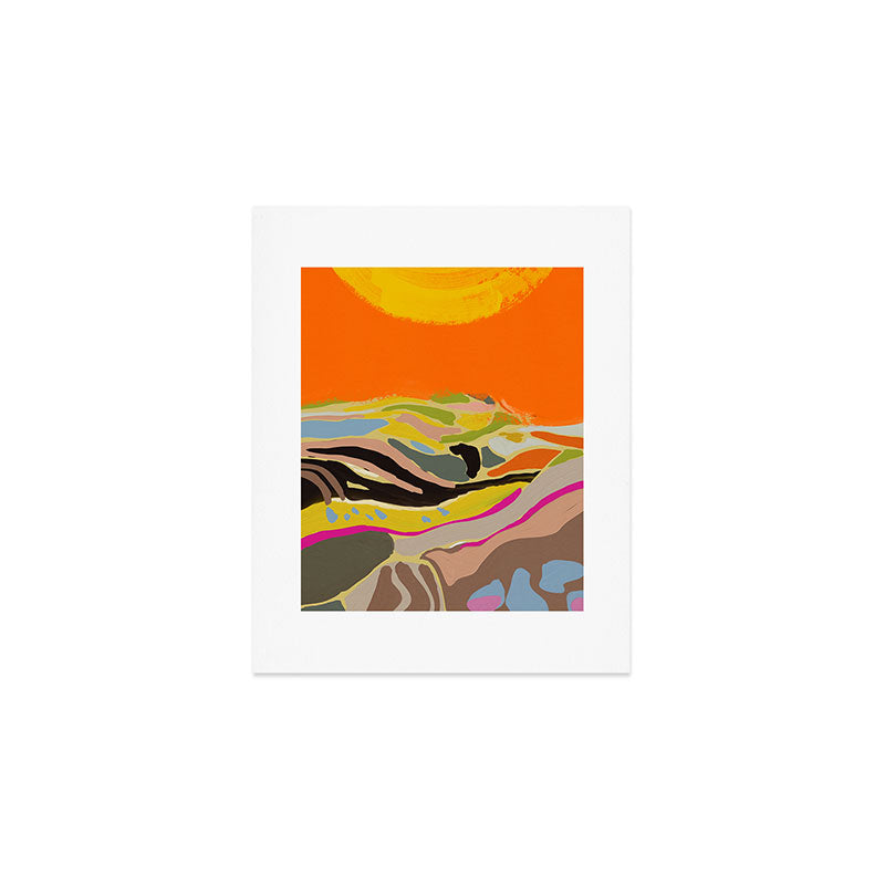 sun hills abstract landscape Art Print Gallery Image 1