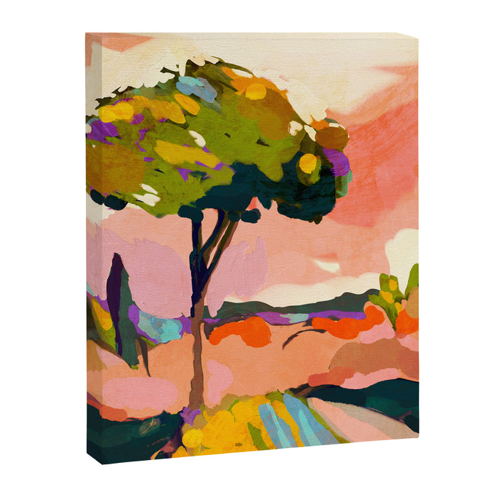 sundown with tree landscape Canvas Print Gallery Image 1