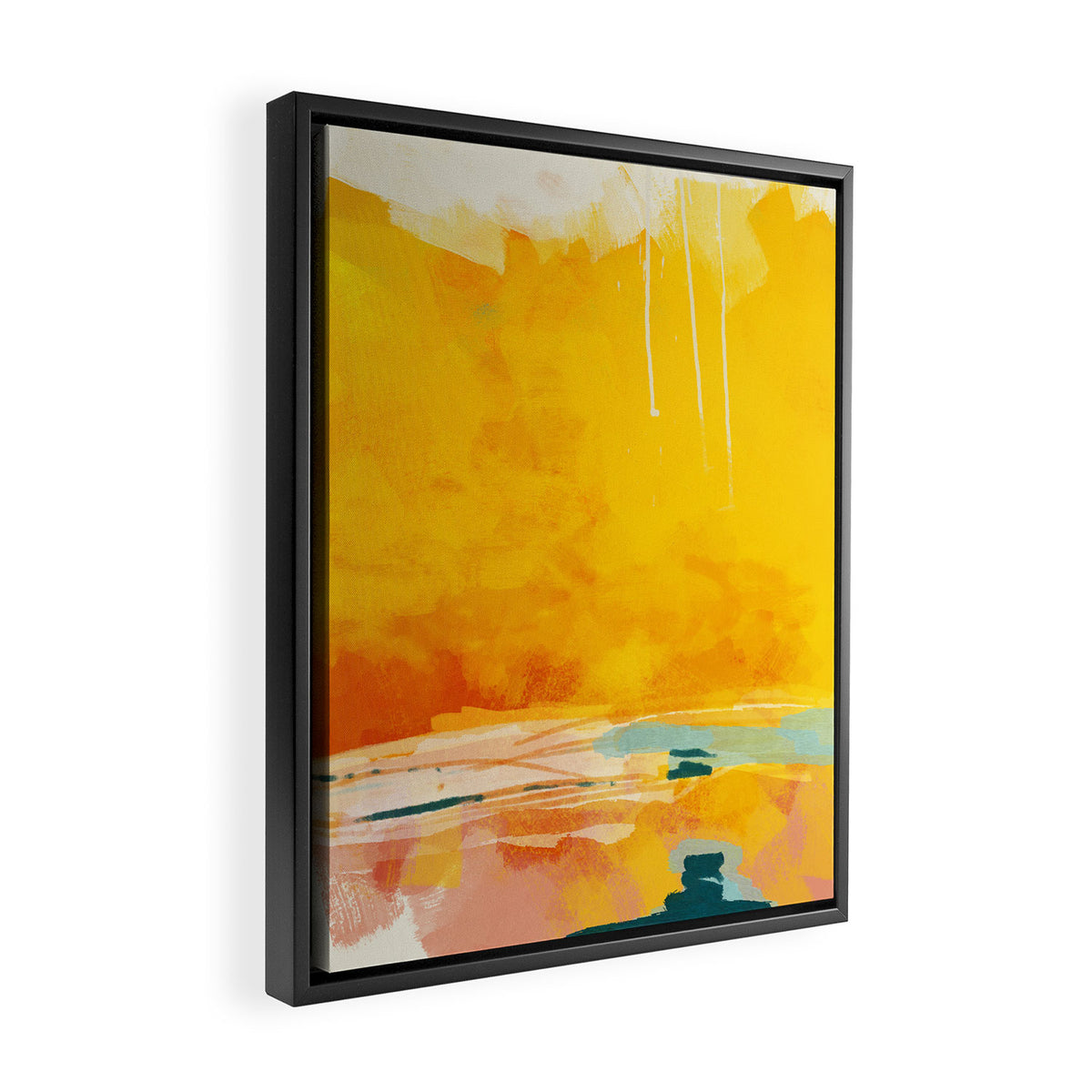 sunny landscape Framed Canvas Print Gallery Image 2