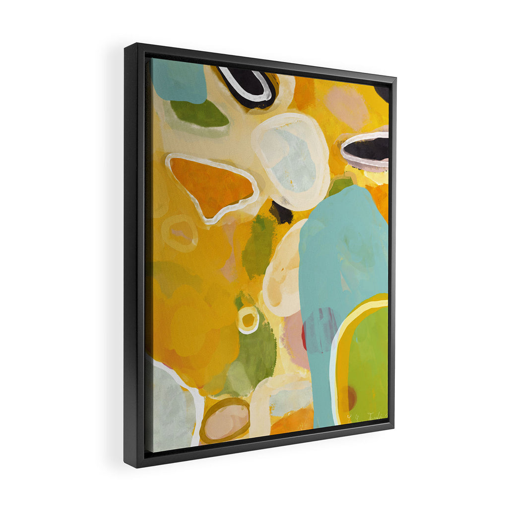 sunshine fall garden leaves Framed Canvas Print Gallery Image 2