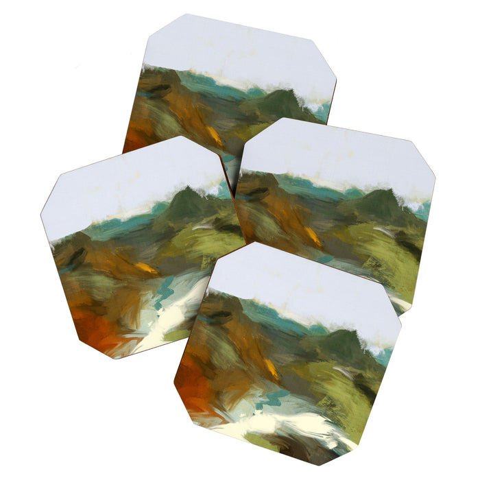 the path abstract landscape art Coaster Gallery Image 1