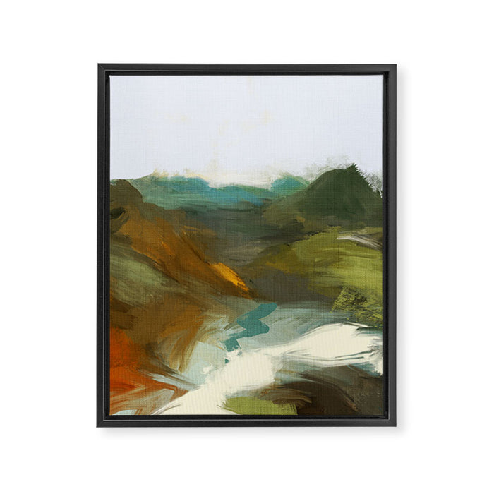 the path abstract landscape art Framed Canvas Print Gallery Image 1