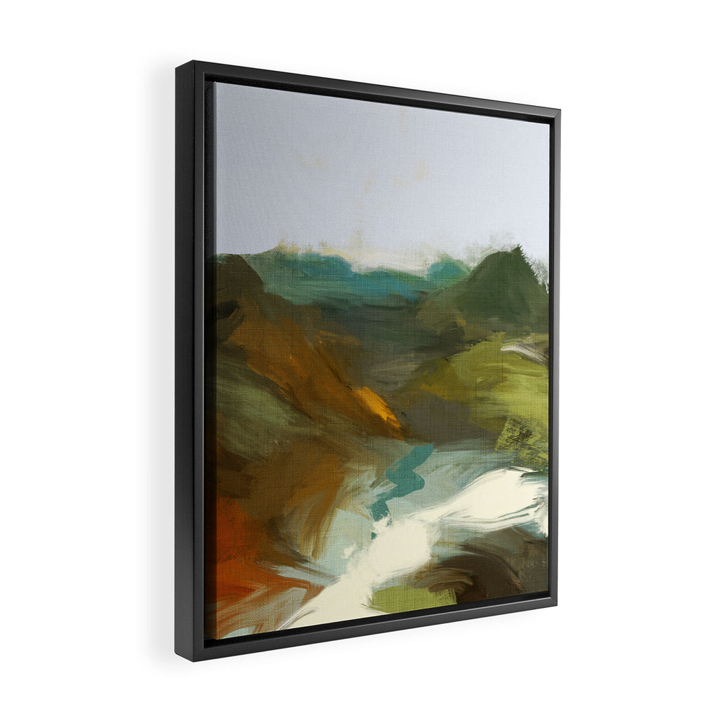 the path abstract landscape art Framed Canvas Print Gallery Image 2