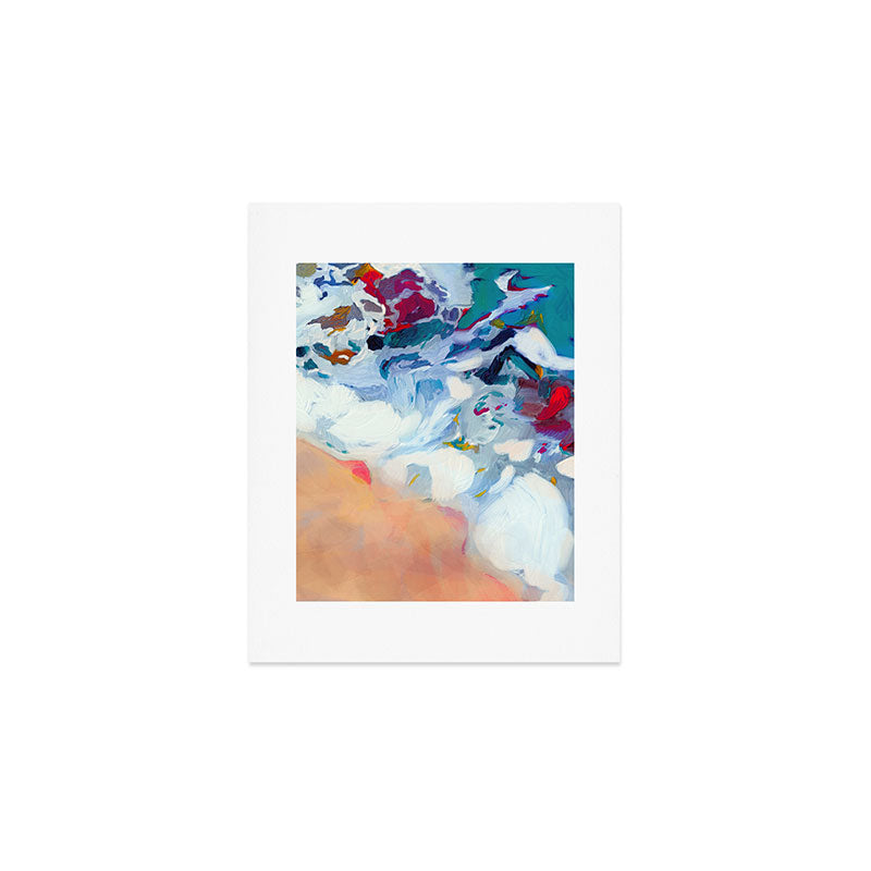 the sea on the beach abstract art Art Print Gallery Image 1