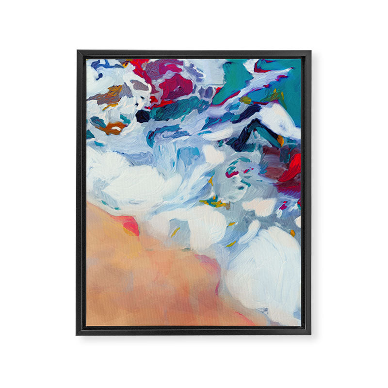 the sea on the beach abstract art Framed Canvas Print Gallery Image 8