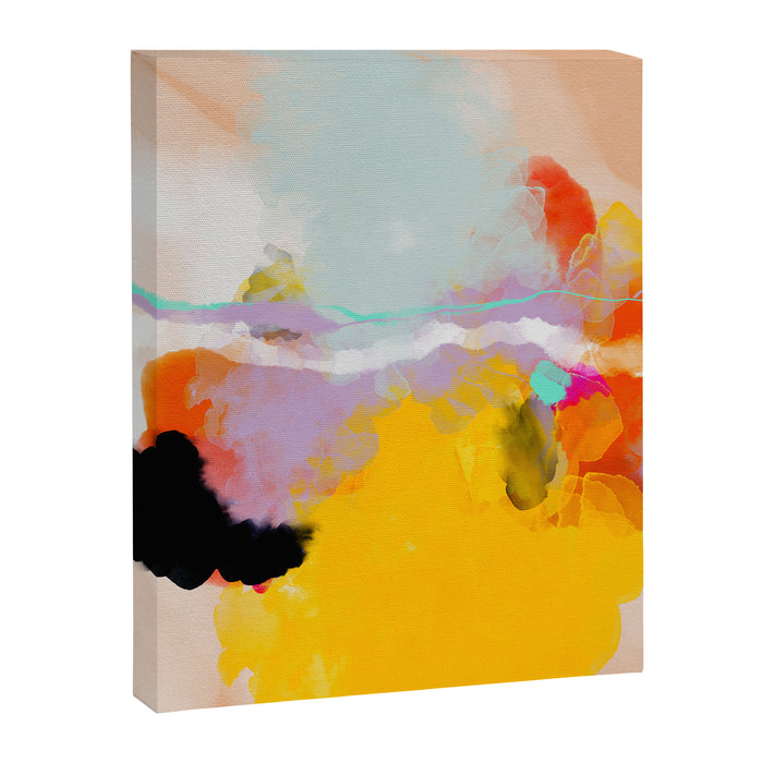yellow blush abstract Canvas Print Gallery Image 1