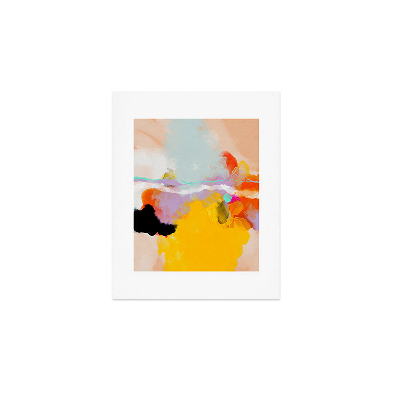 yellow blush abstract Art Print Gallery Image 1
