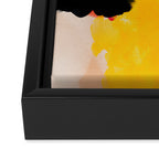 yellow blush abstract Framed Canvas Print Gallery Image 3
