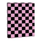 Checkered (Black & Pink Pattern) Canvas Print Gallery Image 8