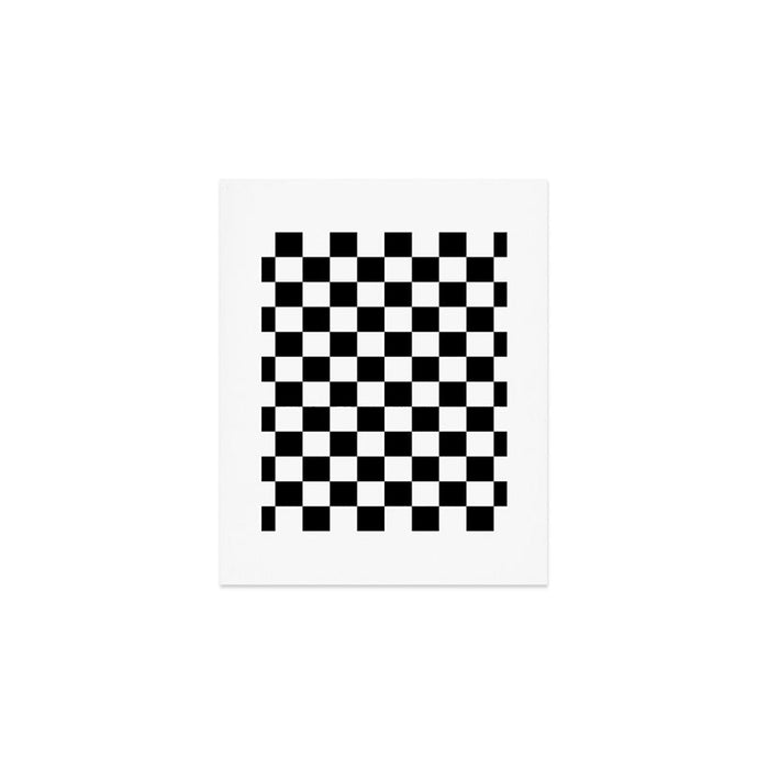 Checkered (Black & White Pattern) Art Print Gallery Image 1