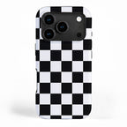 Checkered (Black & White Pattern) iPhone Case Gallery Image 1