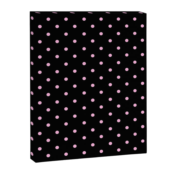 Dotted (Pink & Black Pattern) Canvas Print Gallery Image 1