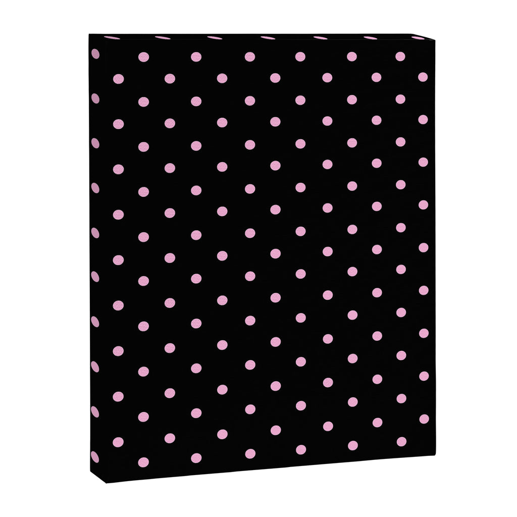 Dotted (Pink & Black Pattern) Canvas Print Gallery Image 8