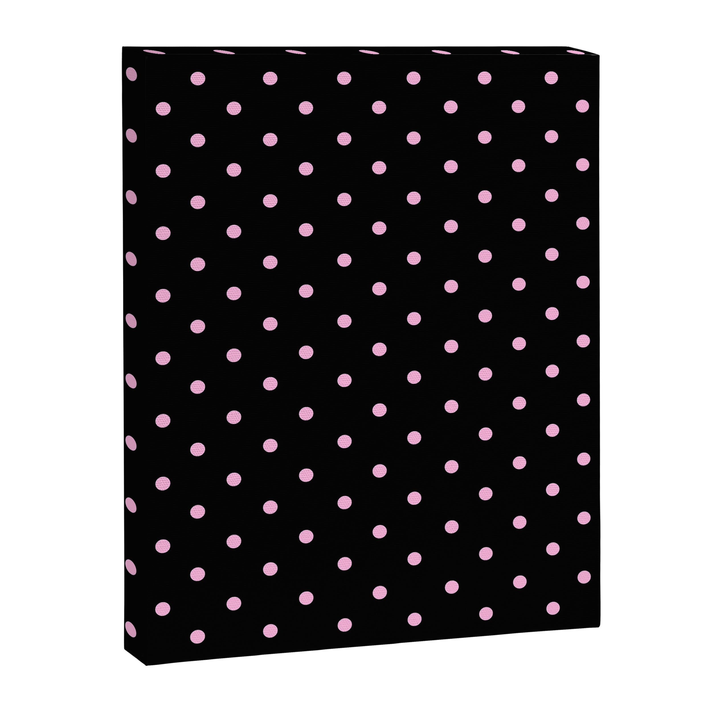 Dotted (Pink & Black Pattern) Canvas Print Gallery Image 8