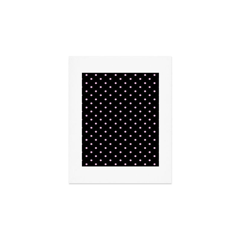 Dotted (Pink & Black Pattern) Art Print Gallery Image 1