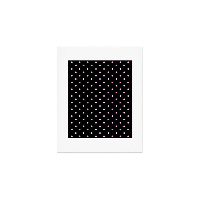 Dotted (Pink & Black Pattern) Art Print Gallery Image 1