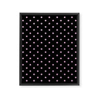 Dotted (Pink & Black Pattern) Framed Canvas Print Gallery Image 8