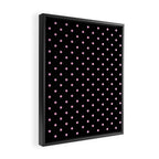 Dotted (Pink & Black Pattern) Framed Canvas Print Gallery Image 2