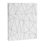 Geometric Cobweb (Gray & White Pattern) Canvas Print Gallery Image 8