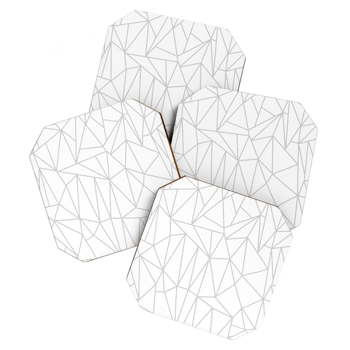 Geometric Cobweb (Gray & White Pattern) Coaster Gallery Image 1